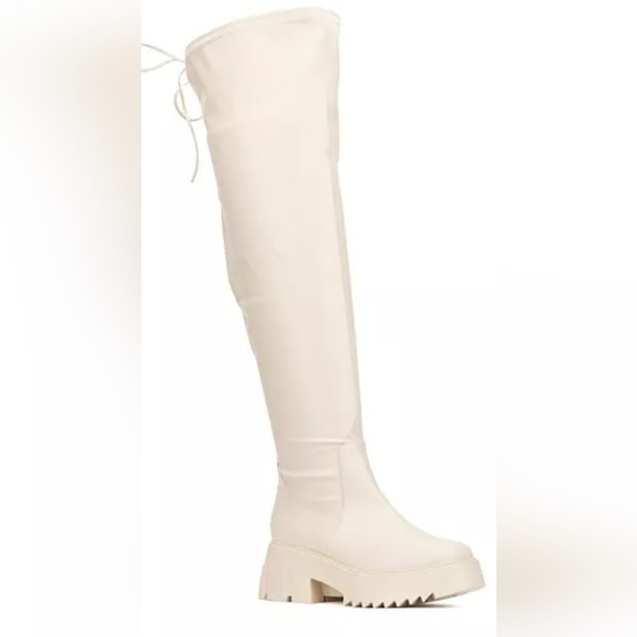 Fashion to Figure Brand New Thigh High Lug Boots (Wide calf) - Picture 1 of 8